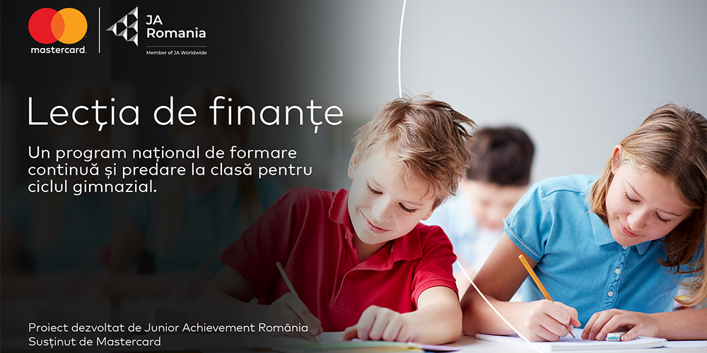 Mastercard și Junior Achievement lansează  „Lecția de finanțe”, un program național de educație financiară, pentru profesorii din învățământul gimnazial