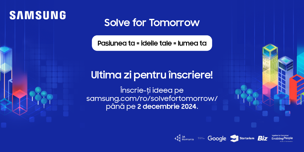 Ultima zi pentru înscrierea în competiția Solve for Tomorrow!